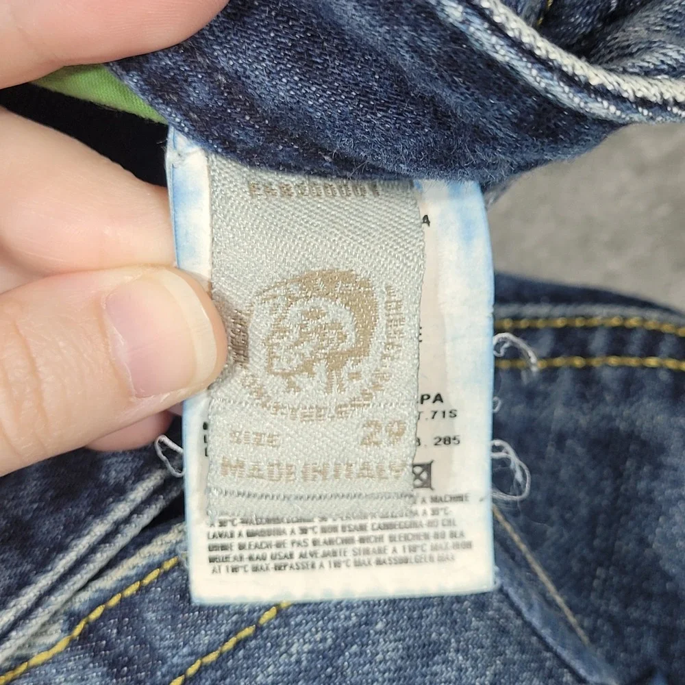 Vintage Diesel Zathan Jeans Mens 29x32 (Fits 31x32) Bootcut Low Rise 0071S Italy